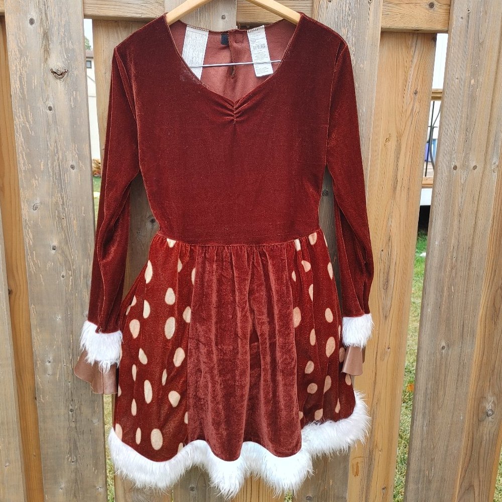 ADORABLE Women's BAMBI Costume Women's Size Large 12-14 Deer Faen Fluffy Tail